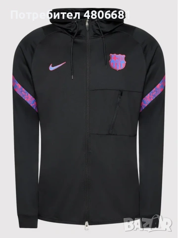 Оригинално мъжко горнище с качулка Nike Dri-Fit x F.C. Barcelona / Season 21-22, снимка 5 - Спортни дрехи, екипи - 54308386