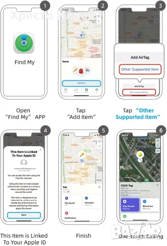 AirTag Тракер за проследяване ЕърТаг за Android, снимка 4 - Слушалки, hands-free - 56287664