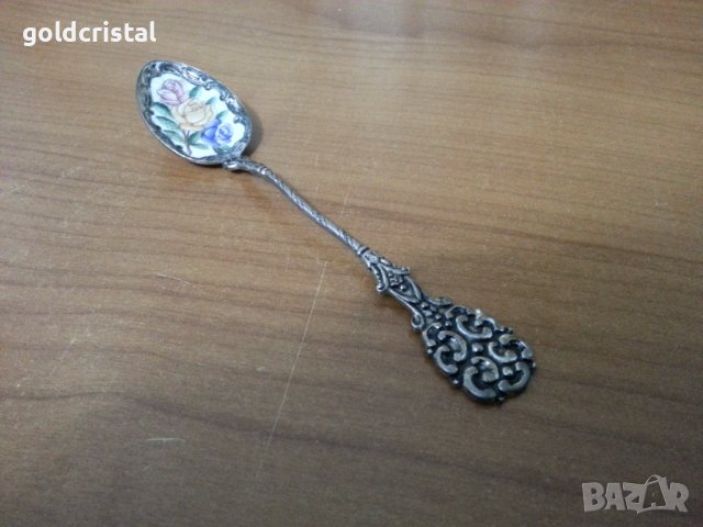 Стара лъжичка с емайл , снимка 9 - Антикварни и старинни предмети - 38651660