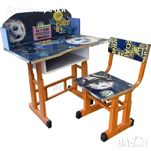 Детско бюро със столче, чин със стол, MDF метал 