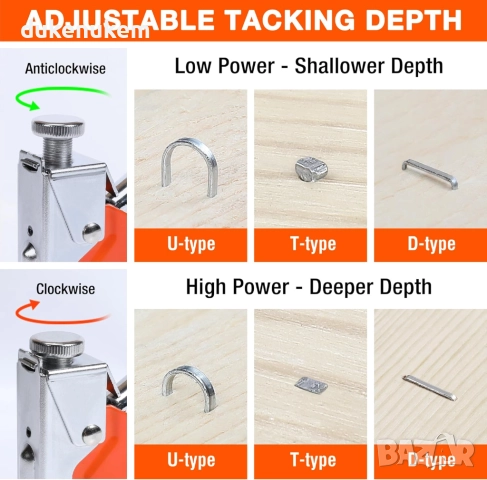 Телбод , такер 3-в-1 – за тапицерия, декорации и дърво, 2000 скоби, снимка 3 - Други инструменти - 52694967