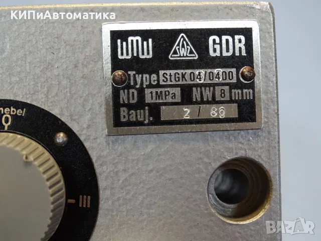 пневматичен блок wmw DDR StGK04/0400 Pneumatic Valve NW-8mm Orsta TGL36389, снимка 9 - Резервни части за машини - 47675966