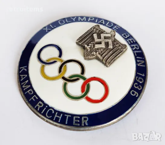 WW2 Емайлирани значки Олимпиада Берлин 1936, снимка 2 - Антикварни и старинни предмети - 49919447