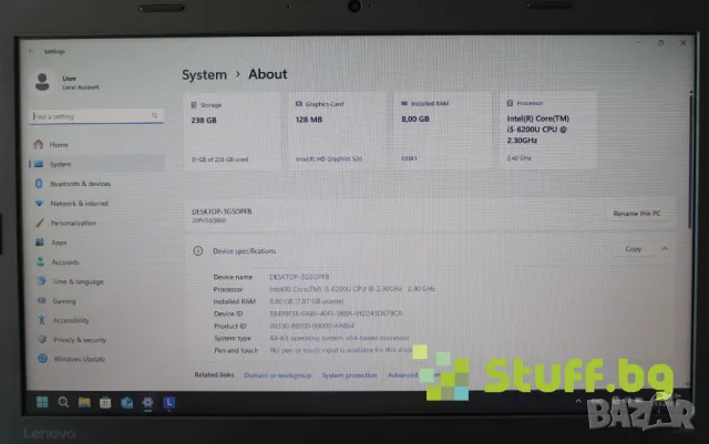 Лаптоп Lenovo ThinkPad L460, снимка 6 - Лаптопи за работа - 50285079
