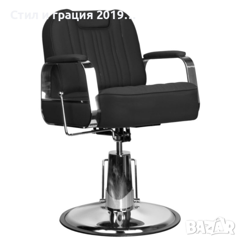 Бръснарски стол Rufo -черен/кафяв, снимка 2 - Бръснарски столове - 44639786