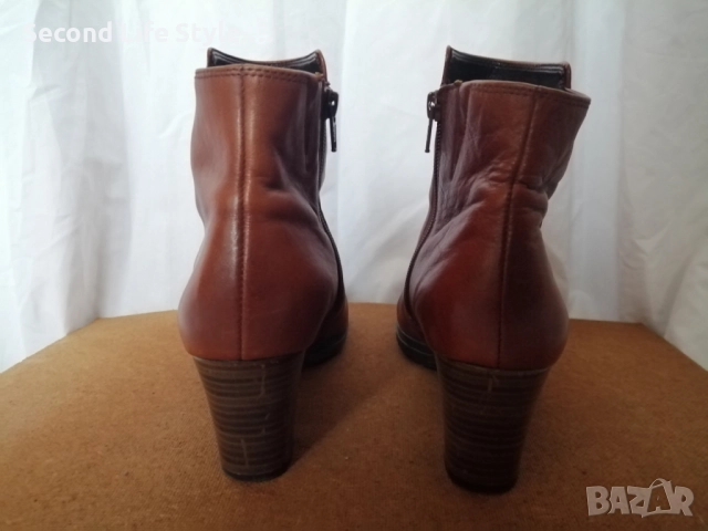 № 40 Gabor дамски боти естествена кожа в кафяв цвят, снимка 7 - Дамски боти - 52921137