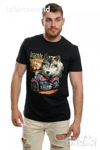 Нова мъжка тениска с дигитален печат Legends Never Die, снимка 3 - Тениски - 37638992