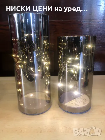 LED коледни лампи LIVARNO чашки 2бр, снимка 2 - Лед осветление - 47764082
