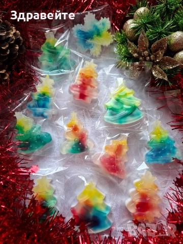 Бюджетни коледни глицеринови хипоалергенни сапунчета , снимка 3 - Коледни подаръци - 52702156