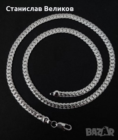 Нов сребърен комплект сребърен ланец сребърна гривна, снимка 2 - Бижутерийни комплекти - 39819818