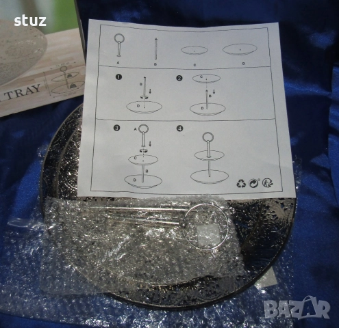 Двуетажни плата за сервиране, нови, снимка 7 - Аксесоари за кухня - 52598720