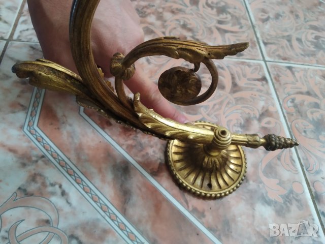 стар бароков аплик за стена, снимка 5 - Лампи за стена - 40201852