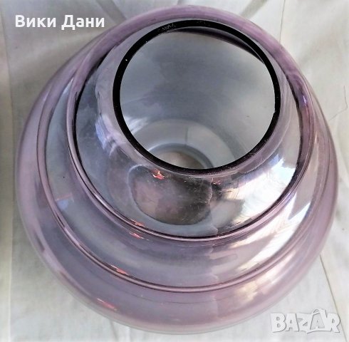 Сесион ЛАМПИОНи виолет И млечно, снимка 3 - Антикварни и старинни предмети - 31848056