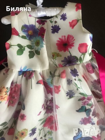 Страхотна детска рокля Monsoon на цветя и пеперуди, снимка 4 - Детски рокли и поли - 29188590