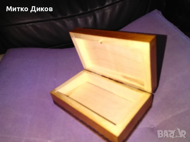 Дървена кутия ръчно рисувана винтидж СССР нова 140х85х43мм, снимка 6 - Декорация за дома - 51080445