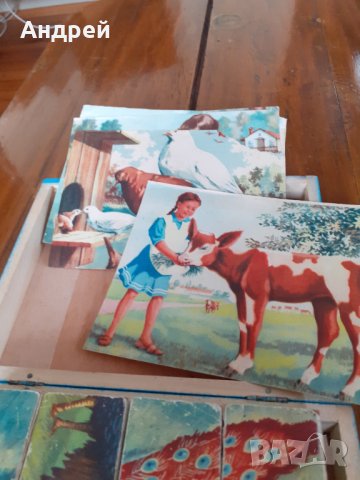 Стара детска игра с кубчета #2, снимка 3 - Антикварни и старинни предмети - 31221027