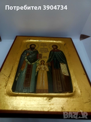 Св.Рафаил, Николай и Ирина, снимка 6 - Икони - 51583382