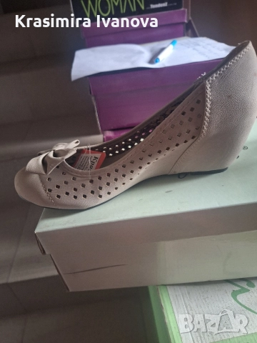нови обувки на платформа беж , снимка 4 - Дамски ежедневни обувки - 52806463