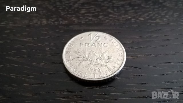 Монета - Франция - 1/2 (половин) франк | 1966г., снимка 2 - Нумизматика и бонистика - 29336589