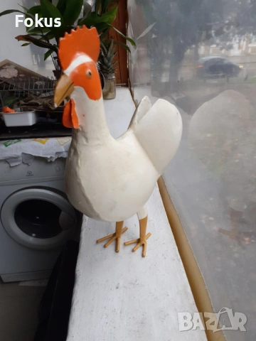 Страхотен метален петел - фигура - статуетка, снимка 2 - Антикварни и старинни предмети - 53335756