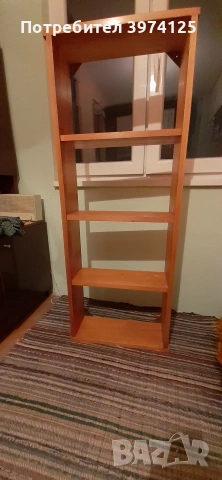 Дървена етажерка с 4 нива