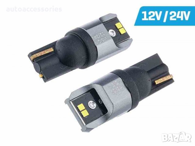 Крушка VISION W5W (T10) 12 / 24V 4x 1616 SMD LED, CANBUS, бяла, 2 бр. 58268, #1000053012