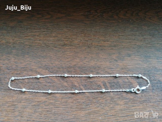 Нова сребърна гривна за глезен дължина 24см може да се направи с дължина по  Ваш избор в Гривни в гр. Пловдив - ID29935169 — Bazar.bg