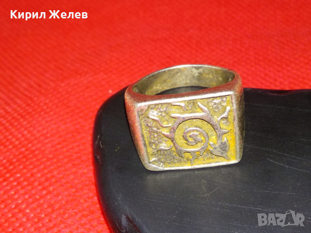 ВЕЛИКОЛЕПЕН ХУДОЖЕСТВЕНО ОРНАМЕНТИРАН МАСИВЕН СРЕБЪРЕН ПРЪСТЕН СРЕБРО 925 РЪЧНА АРТ ИЗРАБОТКА 43763, снимка 4 - Пръстени - 44613103