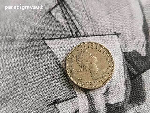 Монета - Великобритания - 1 шилинг | 1955г., снимка 2 - Нумизматика и бонистика - 54238047