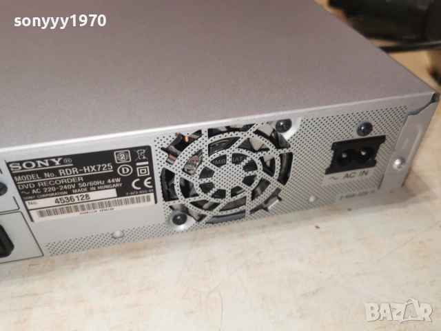 SONY RDR-HX725 HDD/DVD RECORDER 1101260740, снимка 13 - Плейъри, домашно кино, прожектори - 53059538