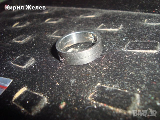 КРАСИВ МОДЕН НЕРЪЖДАЕМ СТОМАНЕН ПРЪСТЕН ТИП ХАЛКА 19628, снимка 5 - Пръстени - 32101890