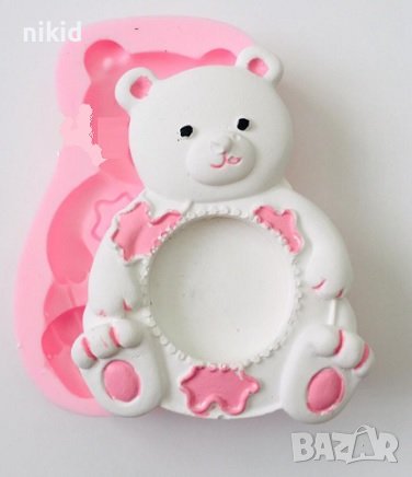 Мече на петна рамка силиконов молд форма фондан шоколад гипс калъп декор украса