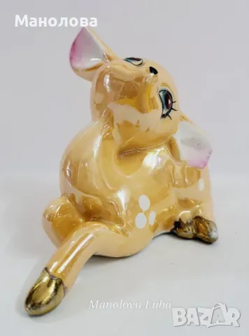 Порцеланова фигурка на еленче. , снимка 2 - Колекции - 49567451