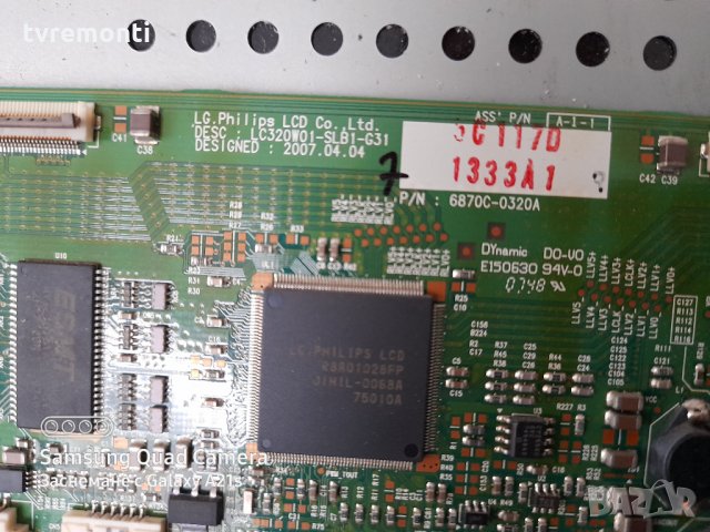 T-CONTROL BOARD 6870C-0320A LC320W01-SLB1-G31, снимка 2 - Части и Платки - 31032042