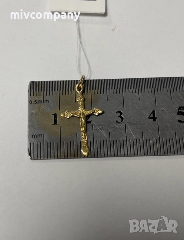 Златна висулка(кръст)0.60гр., снимка 4 - Колиета, медальони, синджири - 52053275