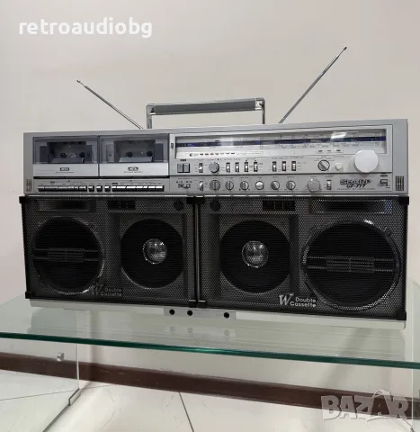 🔈Колекционерски ретро радиокасетофон SHARP GF-777 - Boombox - профилактиран🔉
