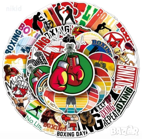 50 бр бокс самозалепващи лепенки стикери за украса декор картонена торта ръчна изработка, снимка 5 - Други - 49471405