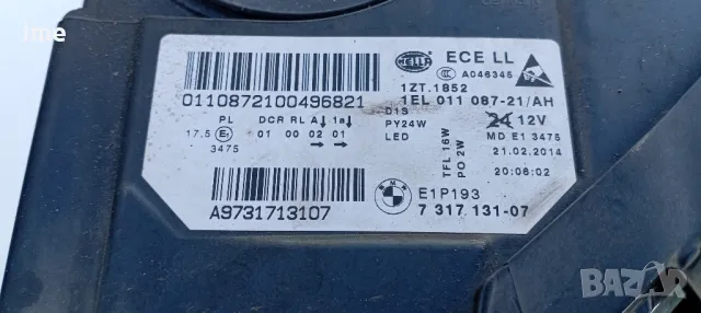 Ляв фар за BMW 5 F10 F11 Facelift Xenon HELLA 1EL011087-21/AH 1ZT.1852 7317131-07. Оригинален. Здрав, снимка 11 - Части - 49830748