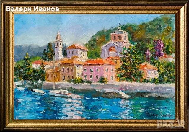 671 Авторска картина, "Морски пейзаж", масло на платно, размер 40 х 30 см., снимка 1