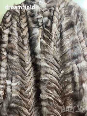 Предпразнична цена- Палто от сребърна лисица, снимка 4 - Палта, манта - 51620833