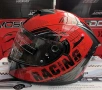 Каска LVS за мотор, скутер, ATV - черно-червена - М и L, снимка 3