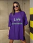 Дълга дамска тениска LIFE, 7цвята , снимка 17