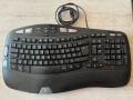 Ергономична мултимедийна клавиатура Logitech Wave y-uv90 с кабел, юсб, снимка 1