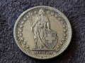 2 франка 1944 Швейцария СРЕБЪРНИ сребърна монета сребро, снимка 2