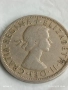 Стара монета половин крона 1954г. Англия кралица Елизабет втора 37473, снимка 7