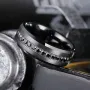 King Will GEM Мъжки 8мм черен пръстен от волфрамов карбид с кубичен цирконий, снимка 3