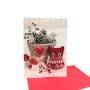 4190 Голяма поздравителна картичка за Коледа и Нова Година, с червен плик, снимка 3