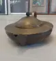 Старинен  чайник с поставка и спиртник месинг за ценители , снимка 4