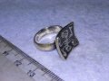 АРТИСТИЧЕН ФЕШЪН АРТ СРЕБЪРЕН ПРЪСТЕН СРЕБРО 925 АВТОРСКА РЪЧНА МАЙСТОРСКА ИЗРАБОТКА 40626, снимка 14