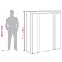 vidaXL Текстилен гардероб с отделения и летви, 45 x 150 x176 см, кафяв, снимка 10